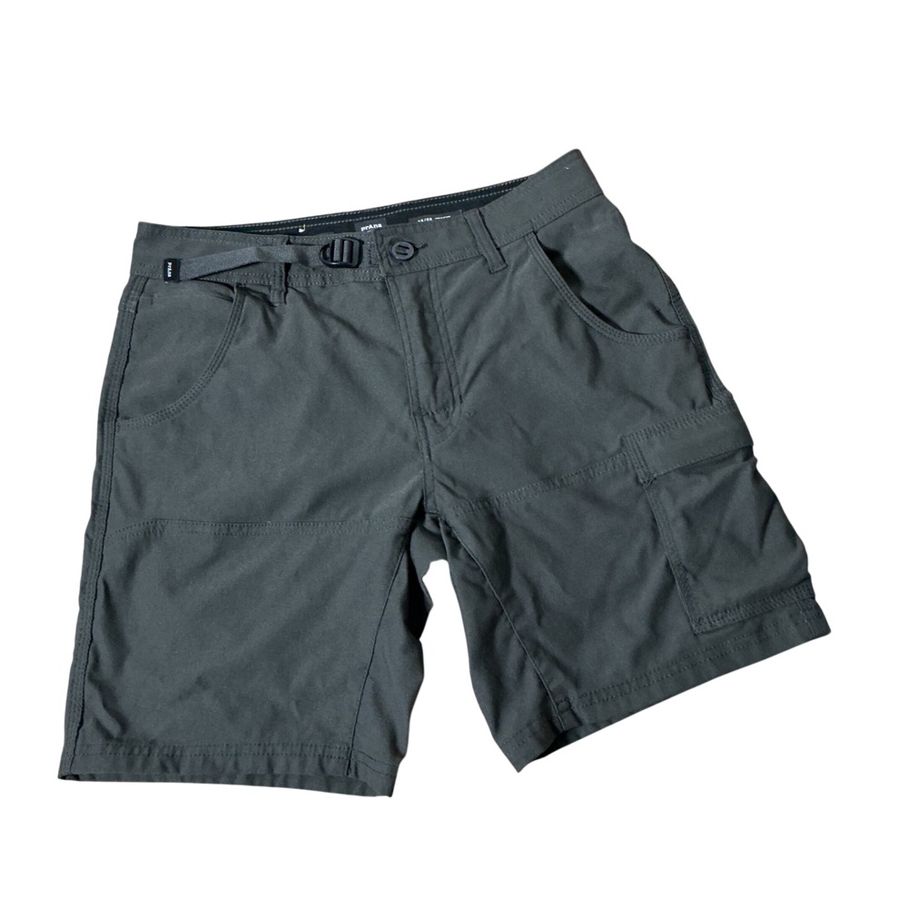 Prana Zion Hiking Cargo Shorts Mens 28 Charcoal Grey Technical Outdoor Gorpcore